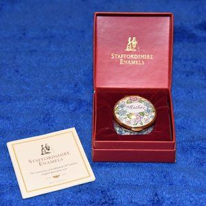 Staffordshire Enamels Mother Trinket Box.  Hand painted, gift boxed from England